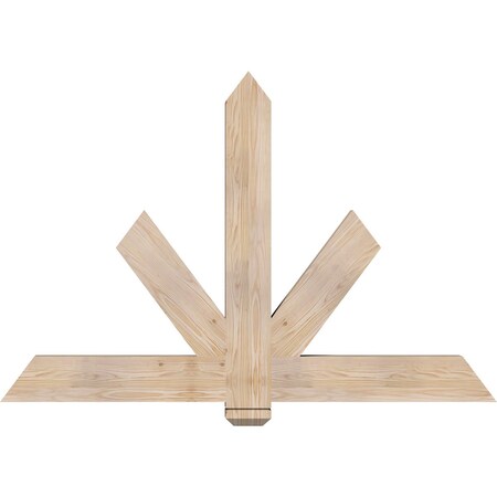 Ekena Millwork Kennewick Smooth Timber Gable Bracket, Douglas Fir, 60"W x 40"H x 3 1/2"D x 5 1/2"F, 16/12 Pitch GBW060X40X0406KEN00SDF